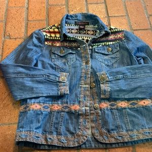 Isabel Hayley embroidered denim jacket size M